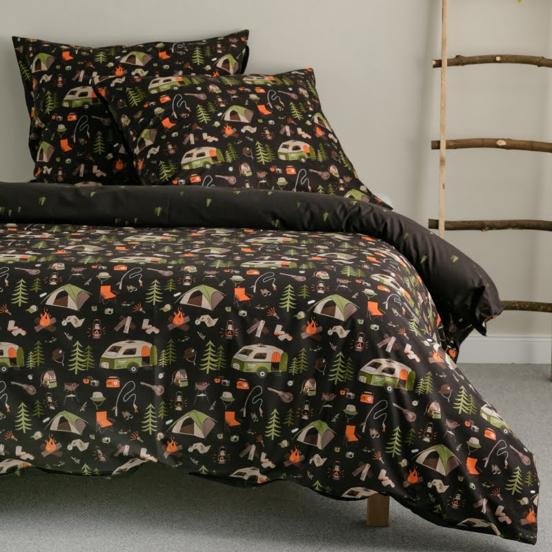 CAMPING HOUSSE DE COUETTE 2x TAIES D’OREILLER OEKO-TEX® 160x200cm