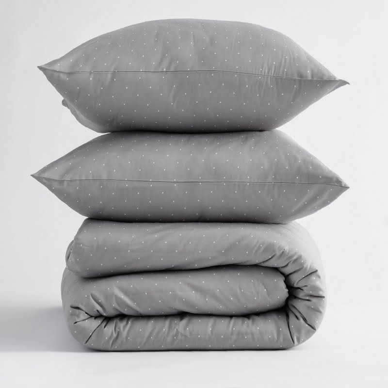 CHIC HOUSSE DE COUETTE 2x TAIES D’OREILLER OEKO-TEX® COTON SATINE 160x200cm