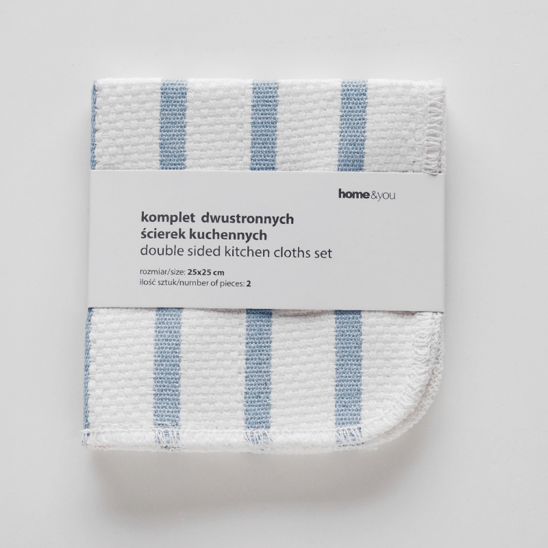 SCRUB TORCHON EPONGE DOUBLE FACE (LOT DE 2) 25x25cm