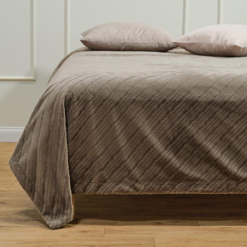 PUFOS COUVRE-LIT FAUSSE FOURRURE 200x220cm
