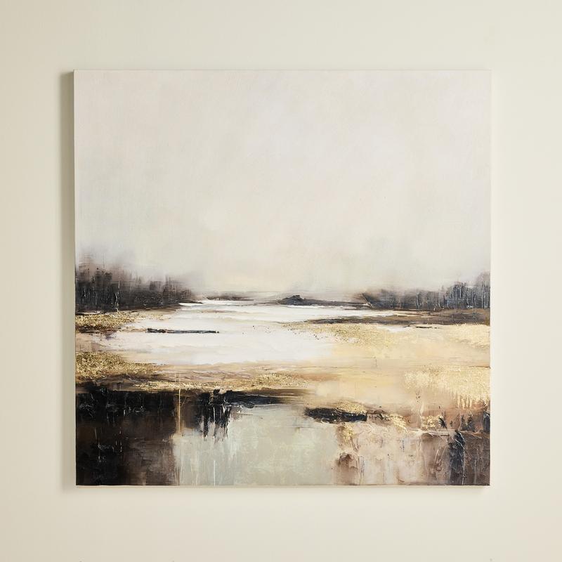 SANZA TABLEAU PEINT A LA MAIN 40x40cm
