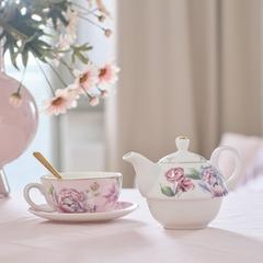 AURELISO ENSEMBLE THEIERE ET MUG PORCELAINE 400ml