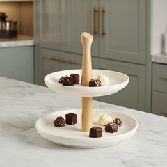 LINERSIS PLATEAU DE SERVICE A ETAGE PORCELAINE